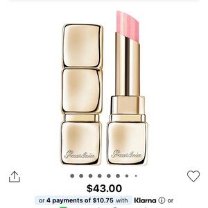 GUERLAIN Sheer Pink Lipstick with Gold Case